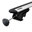 Bare transversale Thule Evo Raised Rail Profesional pentru GREAT WALL Tank 500 5 usi SUV, model 2023 - prezent, Sistem cu prindere pe bare longitudinale